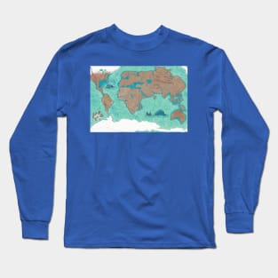 Sea Monsters Map Long Sleeve T-Shirt